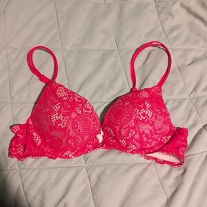 Victoria's Secret Hot Pink Lace Bra